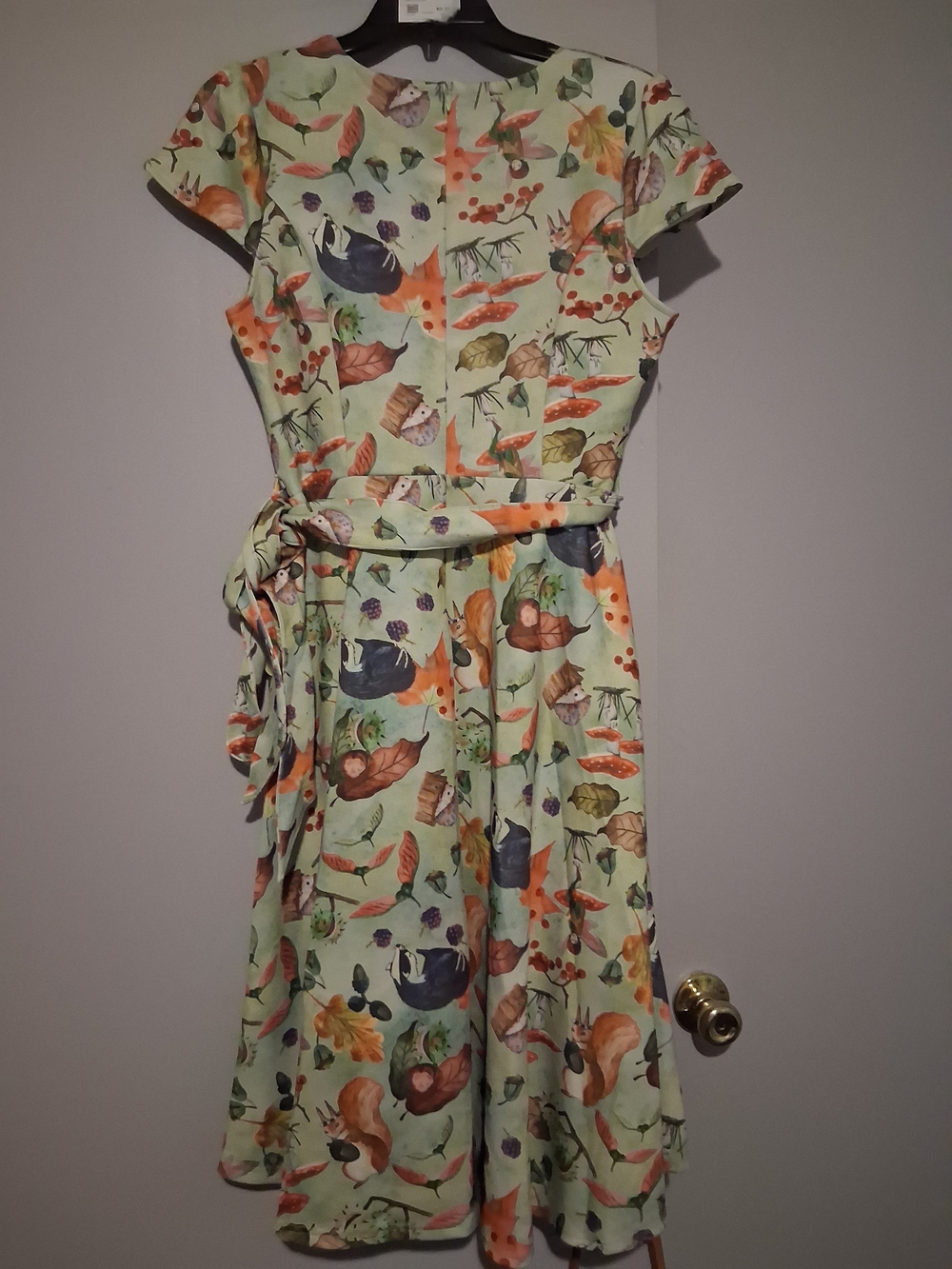 Lindy Bop Dawn Woodland Fairy Print Swing Dress. - Picture 4 of 12